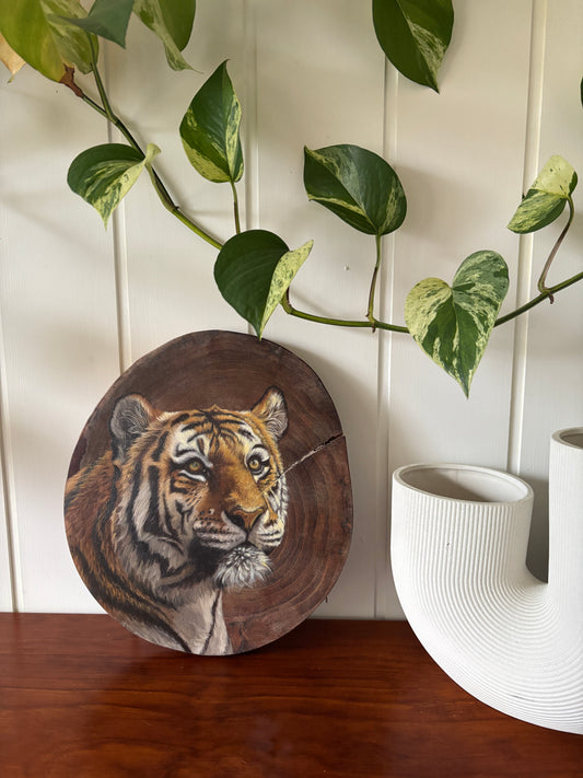 ‘Tiger on Wood’ Original