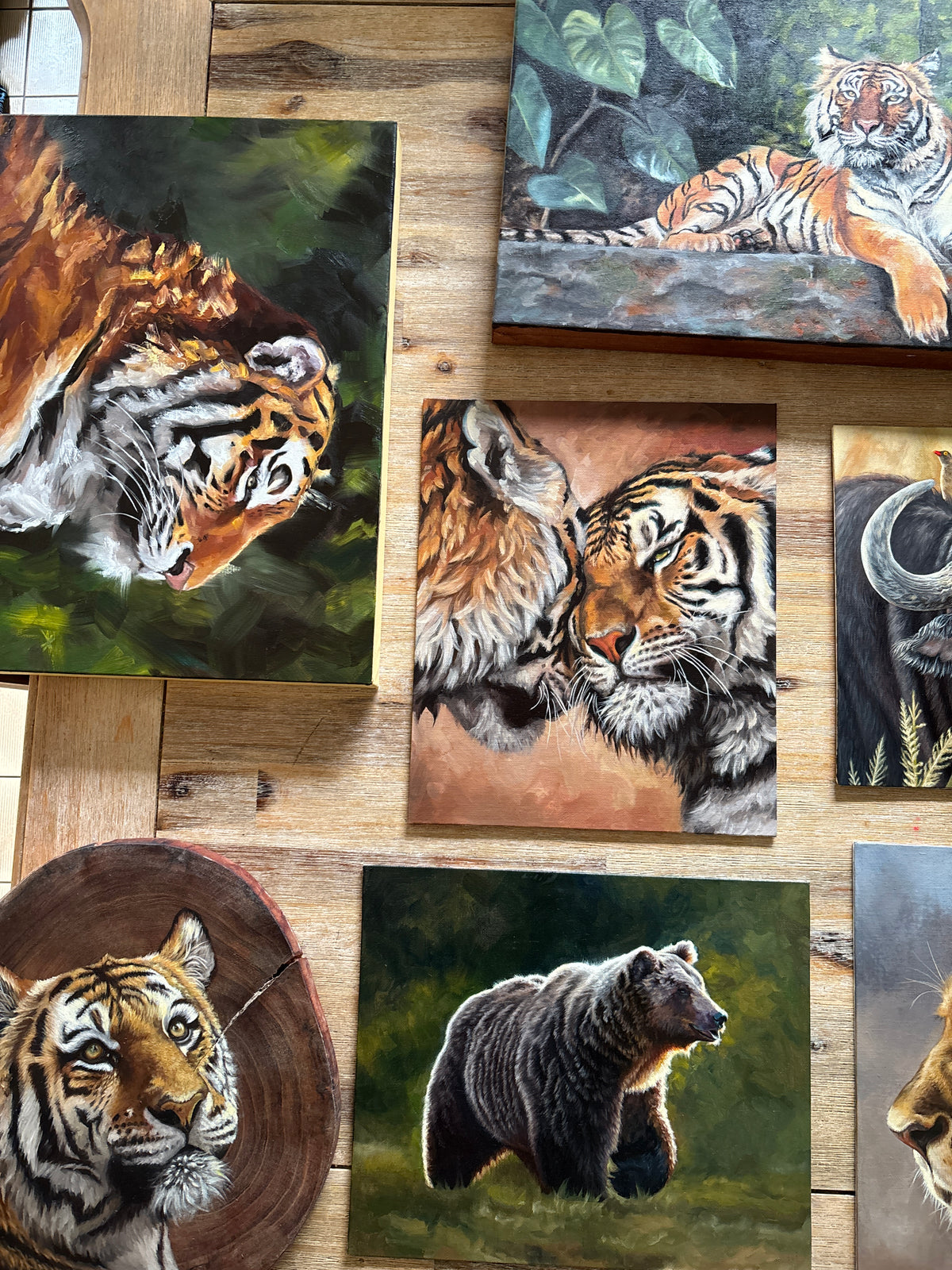 ‘Tiger on Wood’ Original