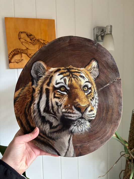 ‘Tiger on Wood’ Original